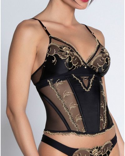 Galbe taille en soie Lise Charmel Eblouissante Icone (Or Nuit)