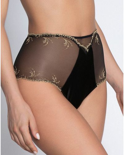 Shorty de cintura alta de seda Lise Charmel Eblouissante Icone (Or Nuit)