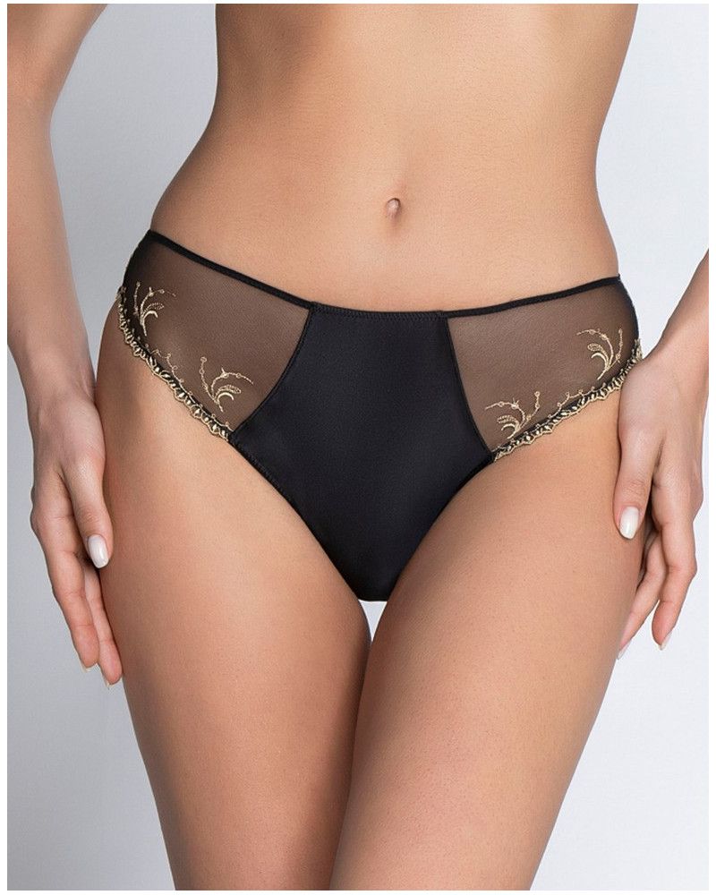 Fancy silk briefs Lise Charmel Eblouissante Icone (Or nuit)