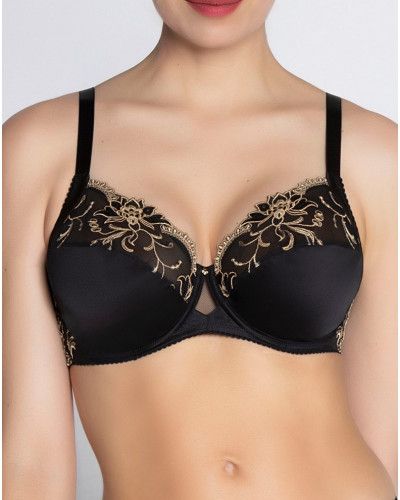 Soutien-gorge armatures bien être en soie Lise Charmel Eblouissante Icone (Or Nuit)