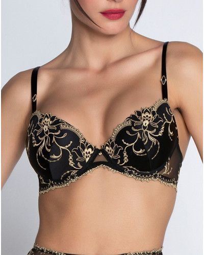 Silk padded bra Lise Charmel Eblouissante Icone (Or Nuit)