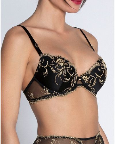 Soutien-gorge coque en soie Lise Charmel Eblouissante Icone (Or Nuit)