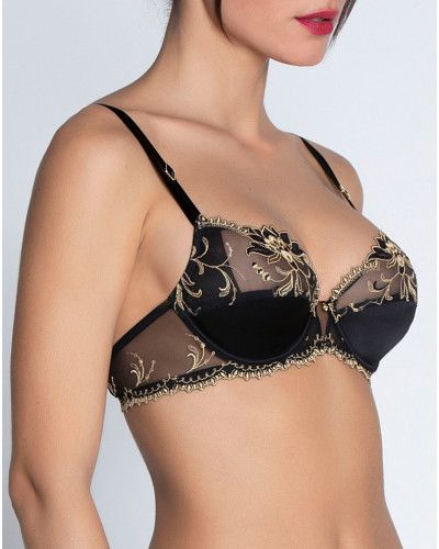 Underwired silk bra Lise Charmel Éblouissante Icone (Or Nuit)