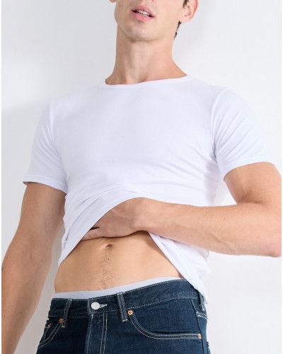 Crew Neck T-Shirt Sloggi for Men GO ABC  (Set of 2) (White)