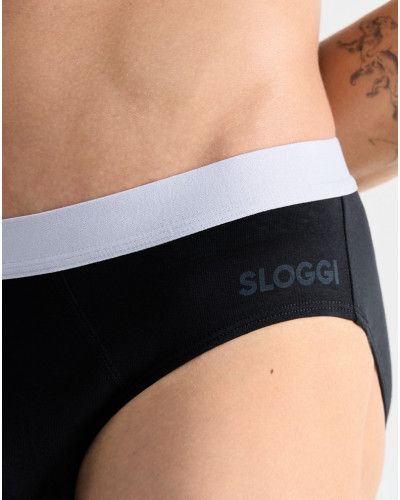 Brief Sloggi Men GO ABC (Set of 2) (Black)