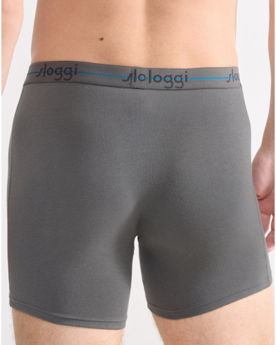 Paquete de 2 Hipster largo Sloggi for Men Start (Gris/Negro)