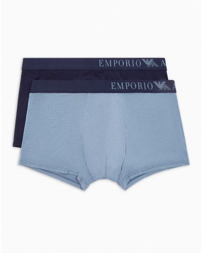 Shorty Emporio Armani (Paquete de 2) (Tempête/Marine)