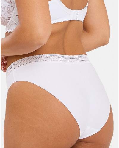 Paquete de 2 calzoncillos midi Sans Complexe Invisible Coton (Blanco)