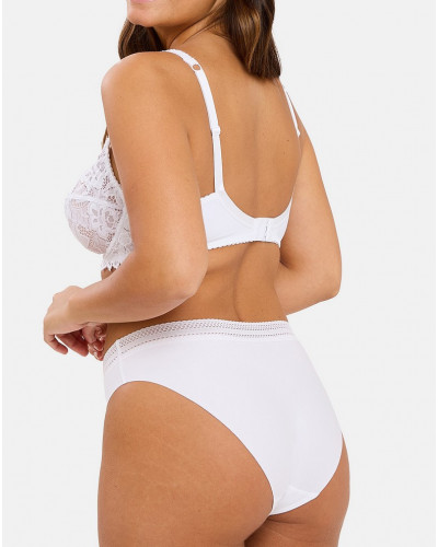 Paquete de 2 calzoncillos midi Sans Complexe Invisible Coton (Blanco)