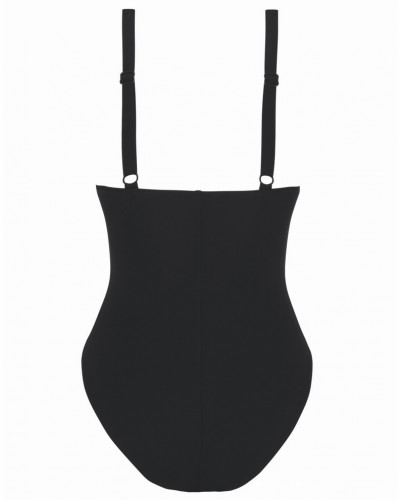 Maillot de bain décolleté V une pièce sans armature Empreinte Attitude (Noir)