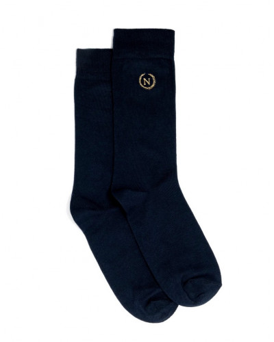 Chaussettes homme en coton Maison Broussaud L'Empereur Napoléon (Marine)