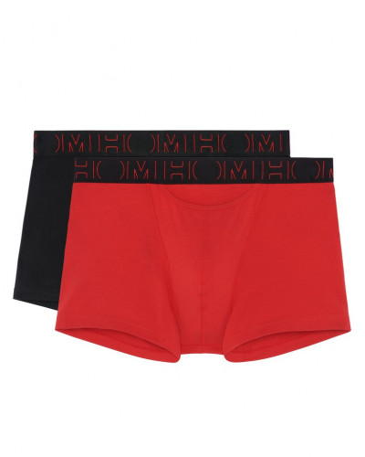 Paquete de 2 boxers HOM Boxerlines (Rouge et Noir)