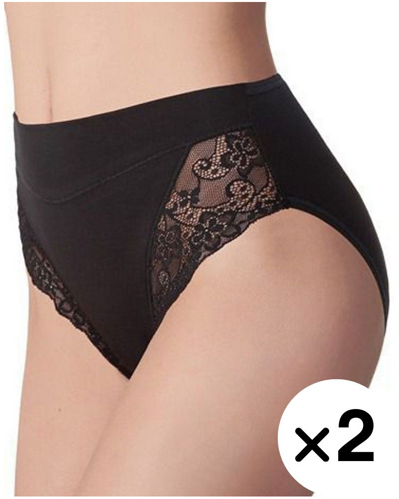 Set of 2 basic cotton panties Janira Milano Queen Esencial
