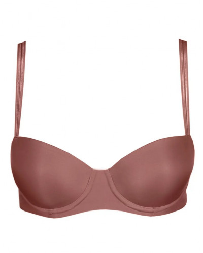 Soutien-gorge balconnet rembourré Marie Jo Louie (Satin Taupe)