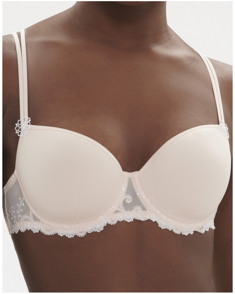 Square neckline spacer bra Simone Pérèle Délice (Poudre)