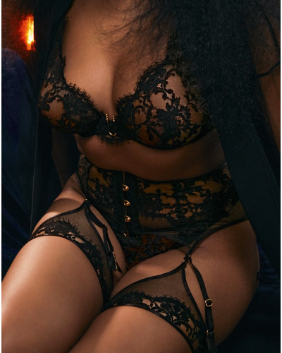 Suspender belt Aubade Under Your Spell (Ultra Black)