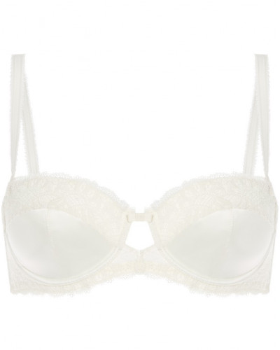 Satin bandeau bra Simone Pérèle Symphonie (Naturel)