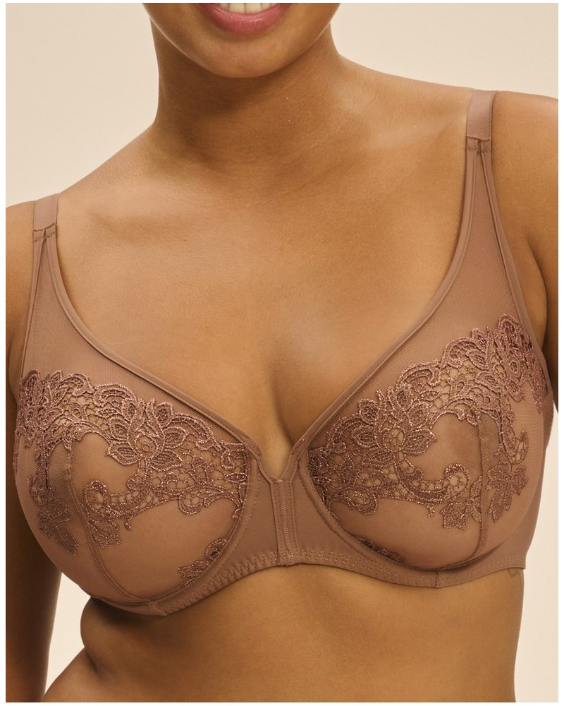 Sujeatdor con aros Simone Pérèle Saga (Brun Tender)