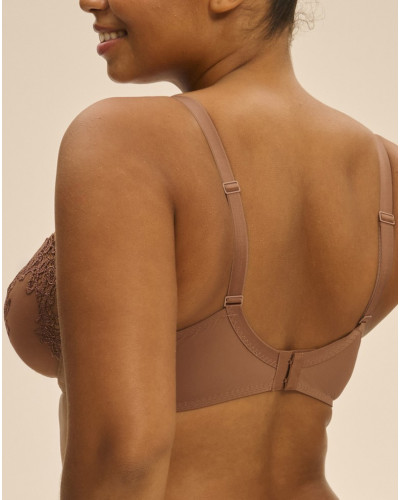 Plunging underwired bra Simone Pérèle Saga (Brun Tender)