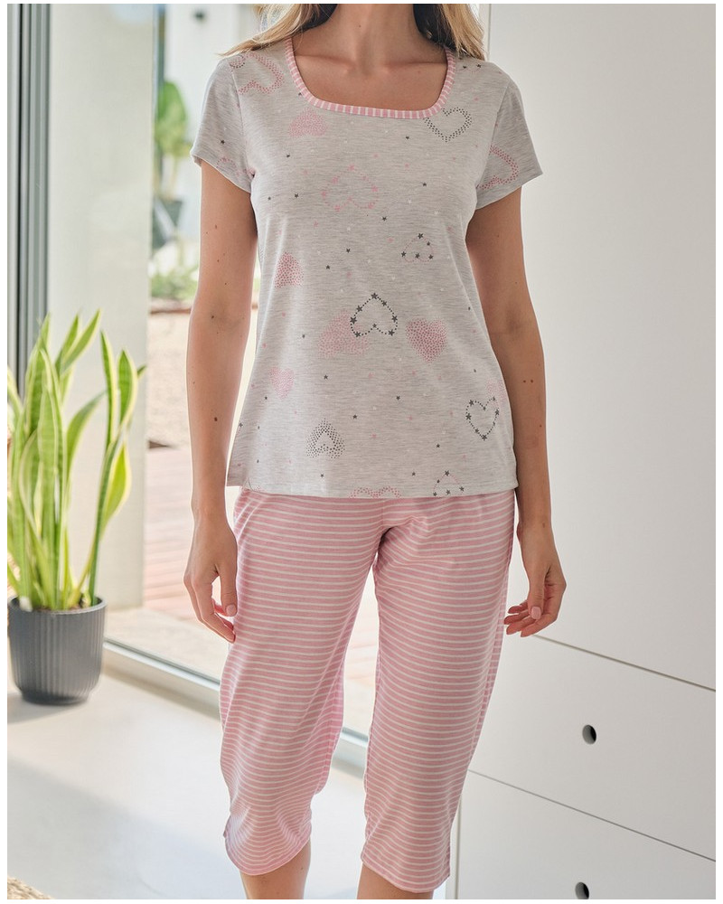 Pyjama manches courtes Massana coton Charming (Multicolore)