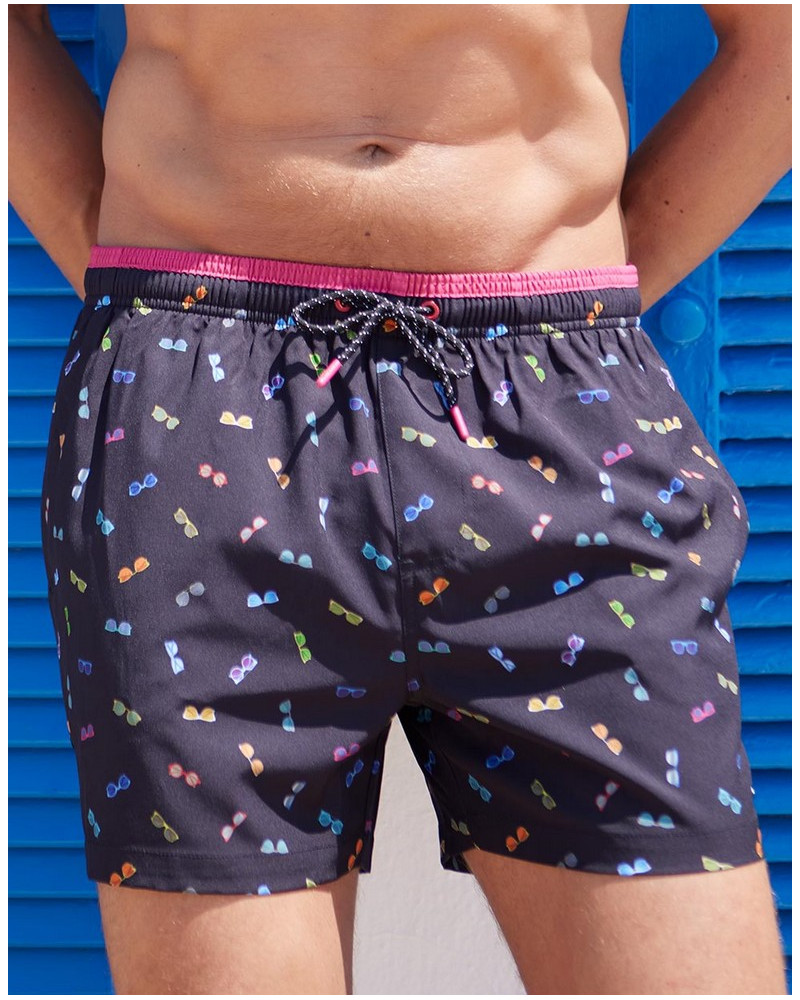 Pantalones cortos de baño Massana (Imprimé Noir)