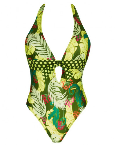 Maillot de bain une pièce nageur Antigel La Vénus Nature (Vert Tropic)