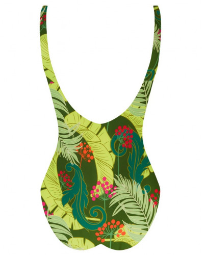 Wireless support one-piece swimsuit swimmer Antigel La Vénus Nature (Vert Tropic)