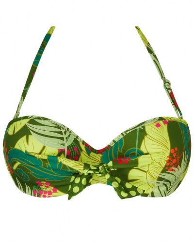 Soutien-gorge de bain bandeau coque Antigel La Vénus Nature (Vert Tropic)