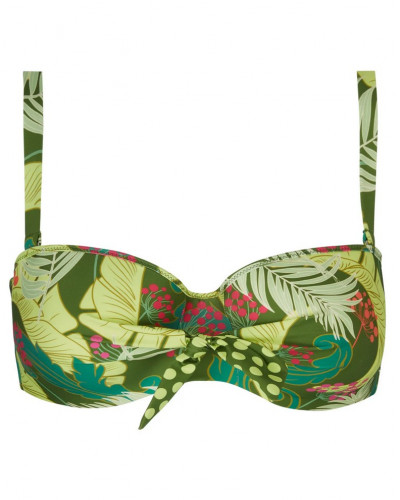 Soutien-gorge de bain bandeau coque bonnets profonds Antigel La Vénus Nature (Vert Tropic)