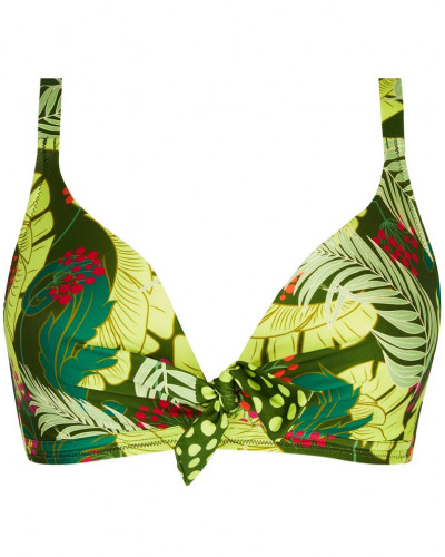 Triangle padded swim deep-cup bra Antigel La Vénus Nature (Vert Tropic)