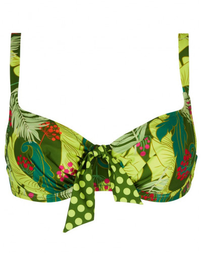 Soutien-gorge de bain corbeille bonnets profonds Antigel La Vénus Nature (Vert Tropic)