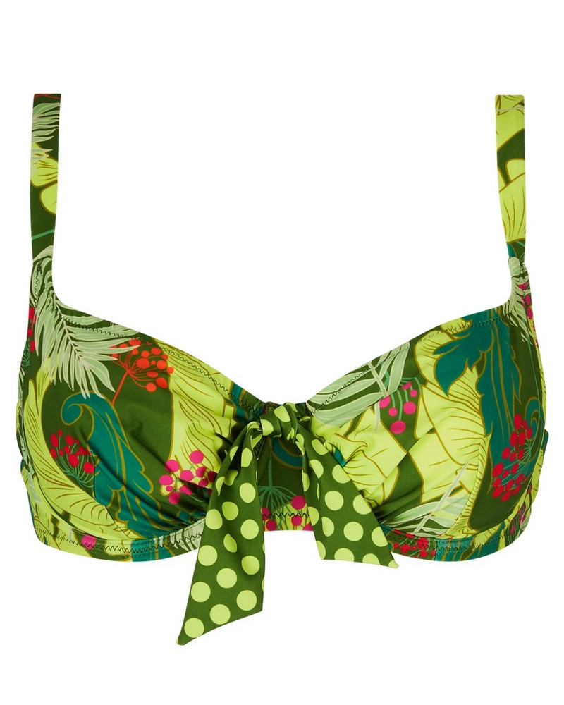 Sujetador de baño corbeille copa profunda Antigel La Vénus Nature (Vert Tropic)