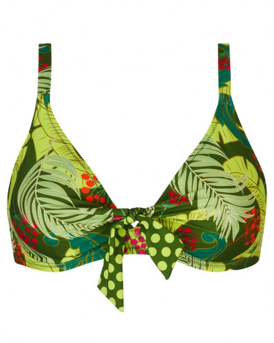 Soutien-gorge de bain triangle armatures Antigel La Vénus Nature (Vert Tropic)