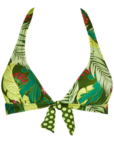 Wireless triangle bath bra Antigel La Vénus Nature (Vert Tropic)