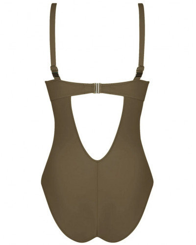 Maillot de bain une pièce coque triangle Antigel La Chiquissima (Kaki Chic)