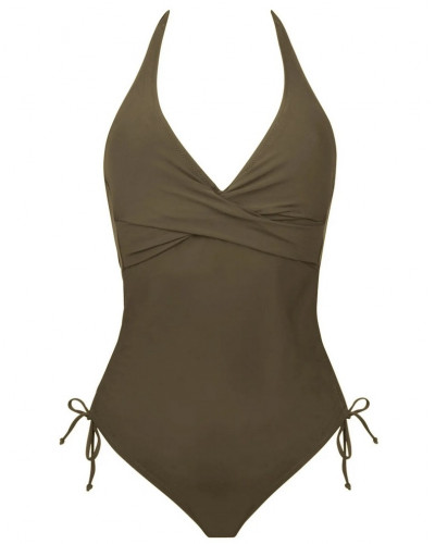 Seductive one-piece swimsuit Antigel La Chiquissima (Kaki Chic)