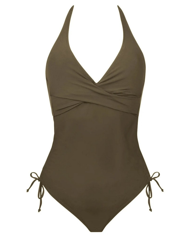 Seductive one-piece swimsuit Antigel La Chiquissima (Kaki Chic)