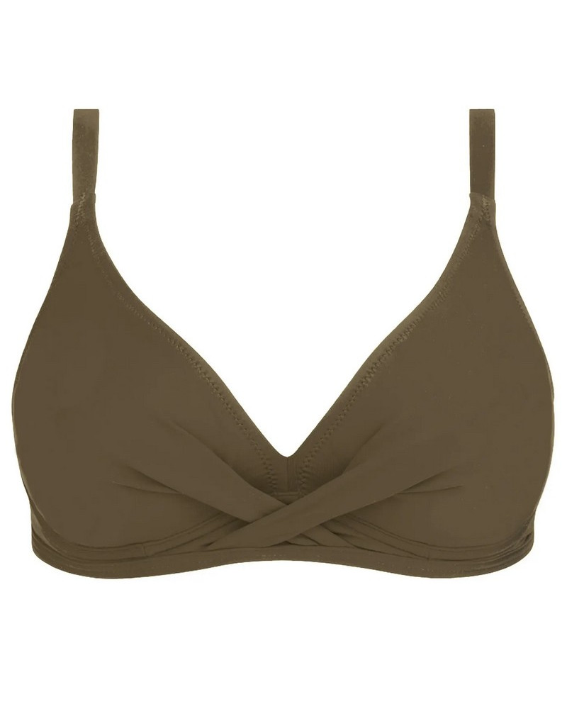 Underwired triangle bath bra Antigel La Chiquissima (Kaki Chic)