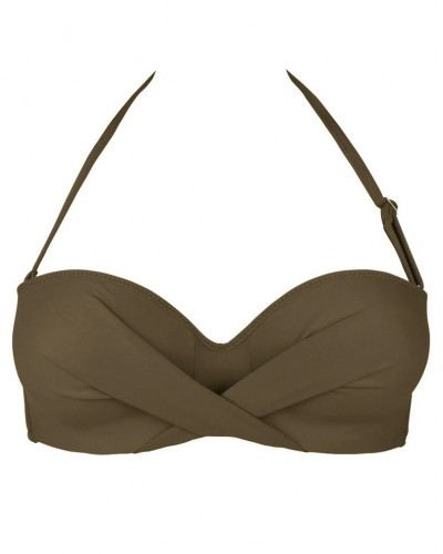 Soutien-gorge de bain bandeau coque Antigel La Chiquissima (Kaki Chic)