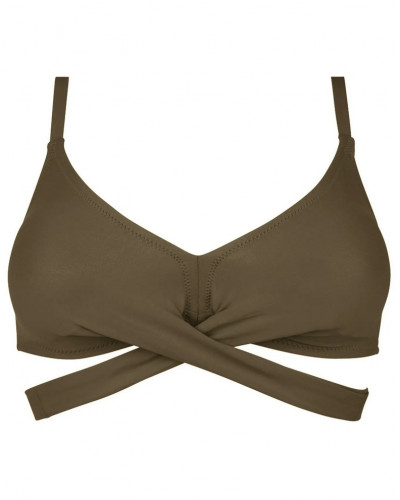 Soutien-gorge de bain triangle Antigel La Chiquissima (Kaki Chic)