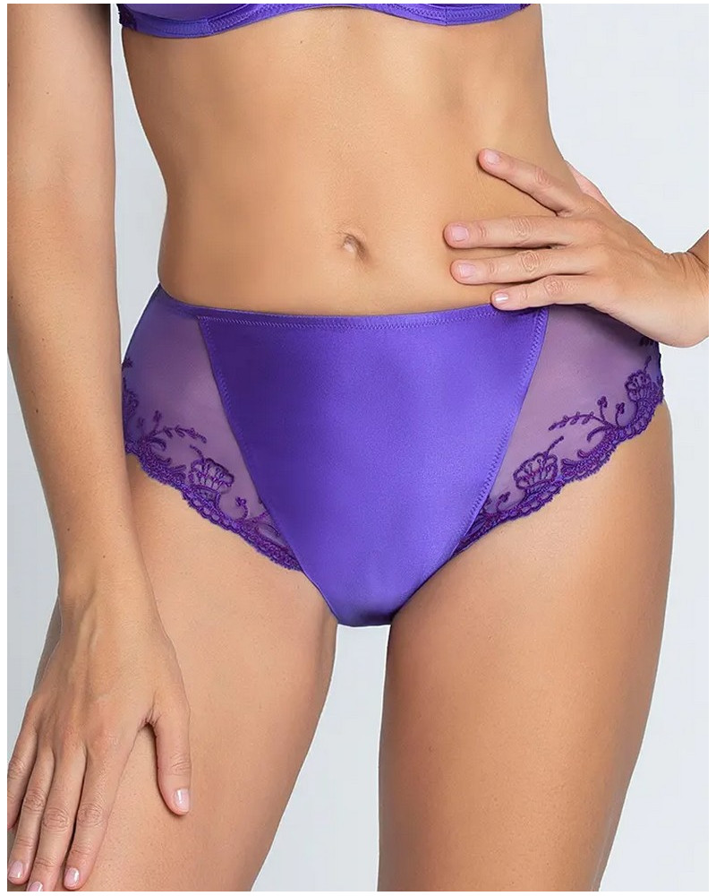Hight waist brief Lise Charmel Splendeur Soie (Océan Bleu)