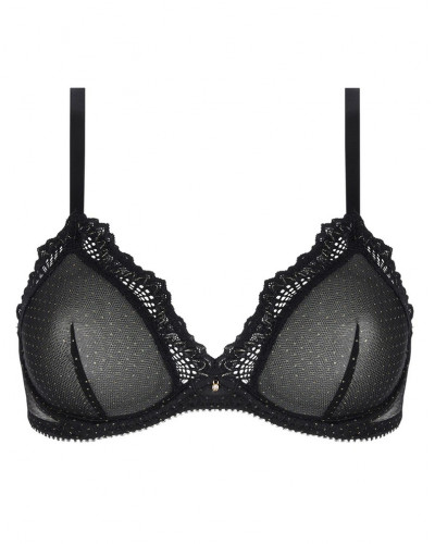 Underwired triangle bra Antigel Nuit des Etoiles (Noir Or)