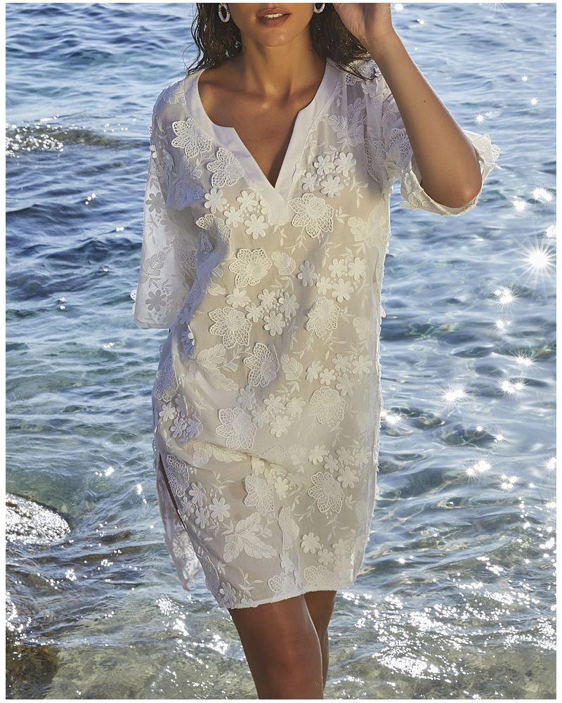 Tunique de plage Lise Charmel Romance Couture (Blanc)