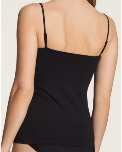 Cotton thin straps top Calida Cate (Black)