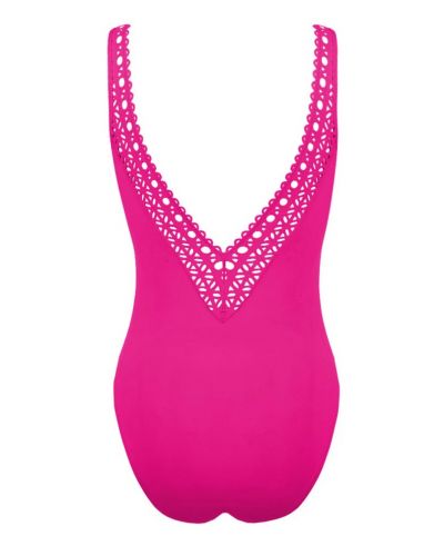 One-piece opened support swimsuit Lise Charmel Ajourage Couture (Ajourage Fuchsia)