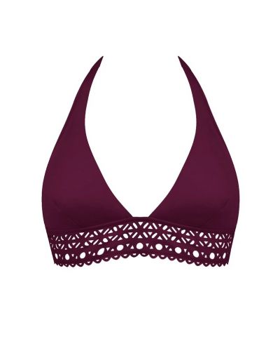 Soutien-gorge de bain triangle sans armature Lise Charmel Ajourage Couture (Ajourage Prune)
