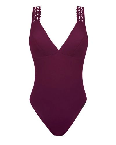 Traje de baño una pieza sujeción deportiva Lise Charmel Ajourage Couture (Ajourage Prune)
