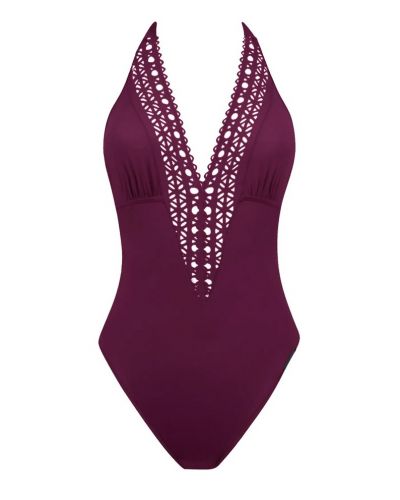 Maillot de bain une pièce nageur séduction Lise Charmel Ajourage Couture (Ajourage Prune)
