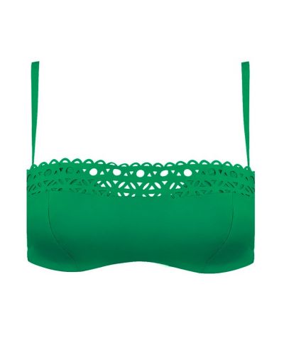 Sujetador de baño bandeau preformado Lise Charmel Ajourage Couture (Ajourage Vert)