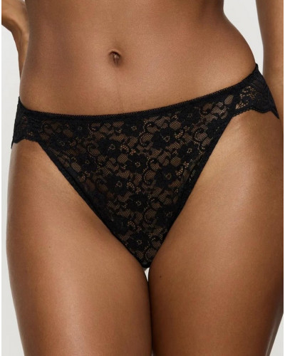Slip tai échancré Triumph Amourette (Noir)